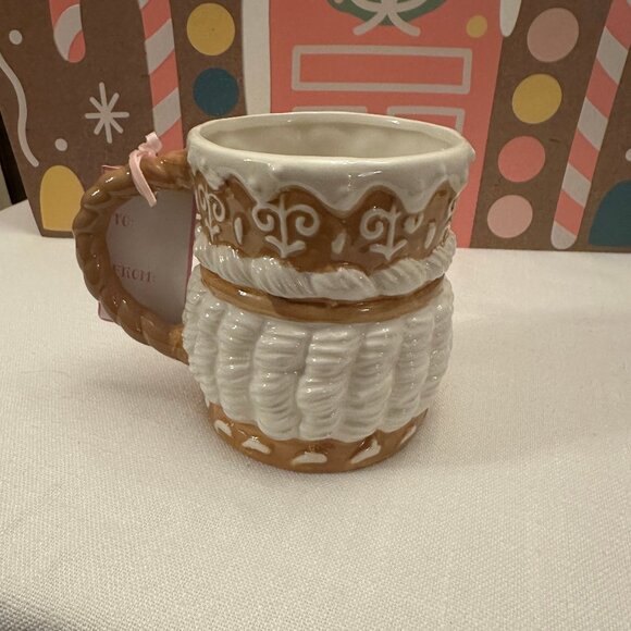 Peppermint & Pine Gingerbread Nutcracker Mug NWT 2025 Hand Painted - Picture 2 of 4